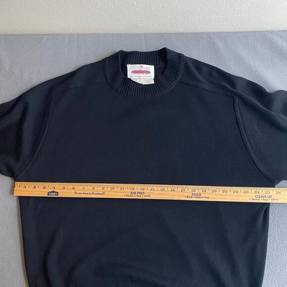 Vintage Obermeyer Wool Blend T Bird Pull Over Sweater Mens XXL Black Crew Neck - Picture 8 of 13